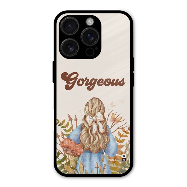 Gorgeous Girl Metal Back Case for iPhone 16 Pro