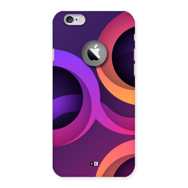 Gradient Rings Back Case for iPhone 6 Logo Cut