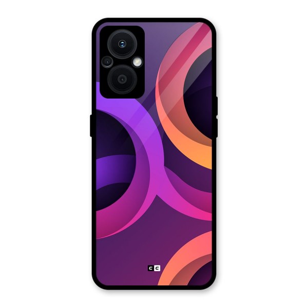 Gradient Rings Glass Back Case for Oppo F21s Pro 5G
