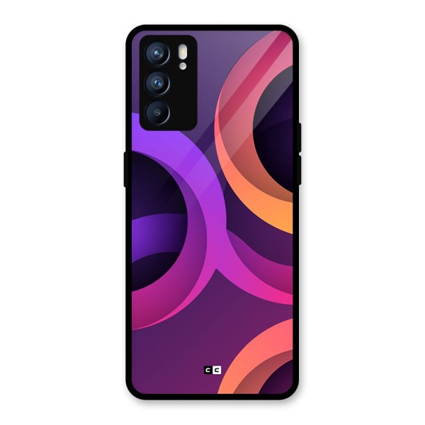 Gradient Rings Glass Back Case for Oppo Reno6 5G