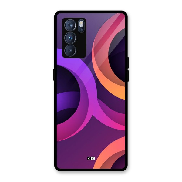 Gradient Rings Glass Back Case for Oppo Reno6 Pro 5G
