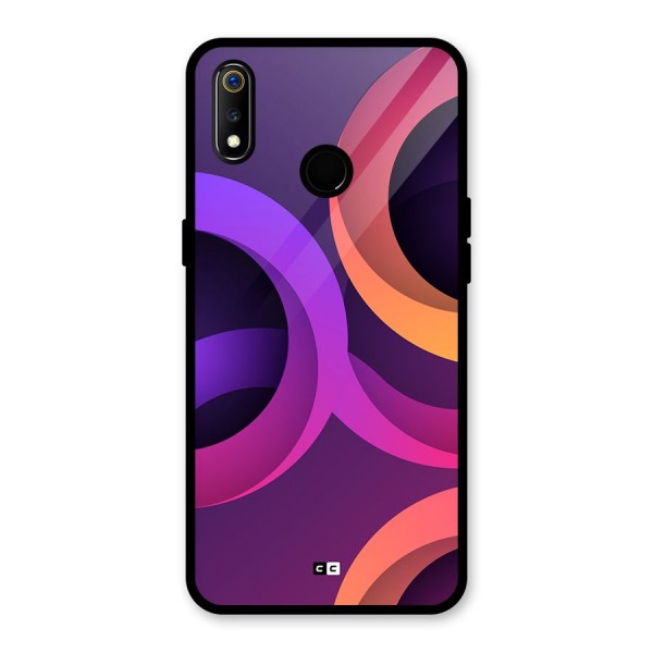 Gradient Rings Glass Back Case for Realme 3