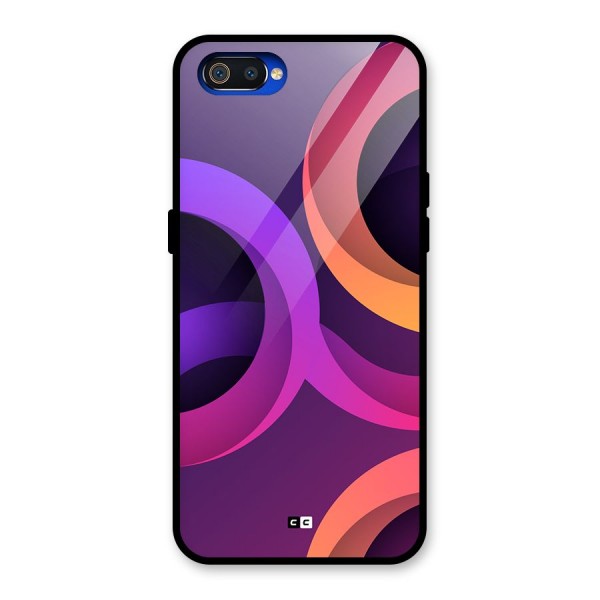 Gradient Rings Glass Back Case for Realme C2
