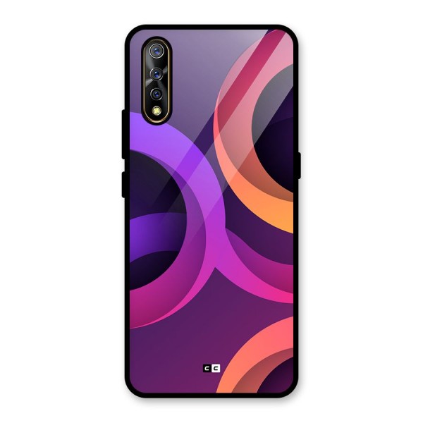 Gradient Rings Glass Back Case for Vivo S1