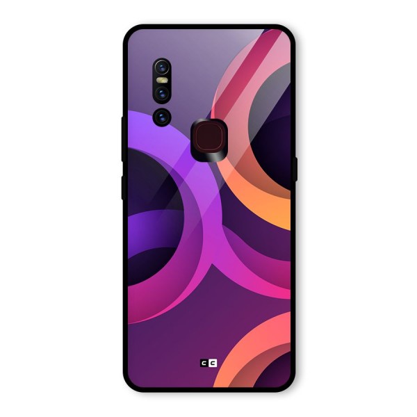Gradient Rings Glass Back Case for Vivo V15
