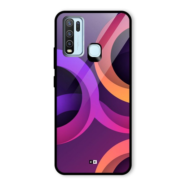 Gradient Rings Glass Back Case for Vivo Y30