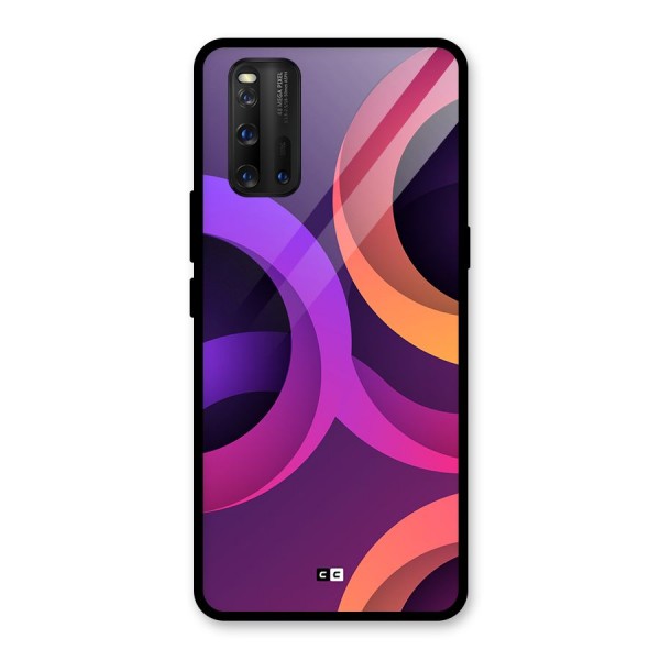 Gradient Rings Glass Back Case for Vivo iQOO 3