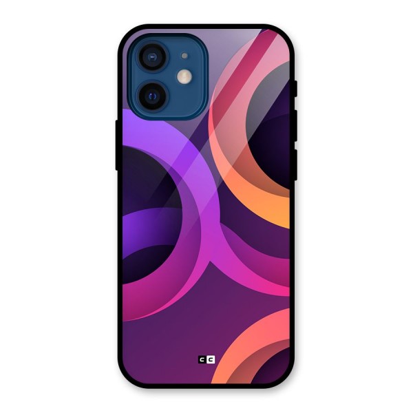 Gradient Rings Glass Back Case for iPhone 12 Mini