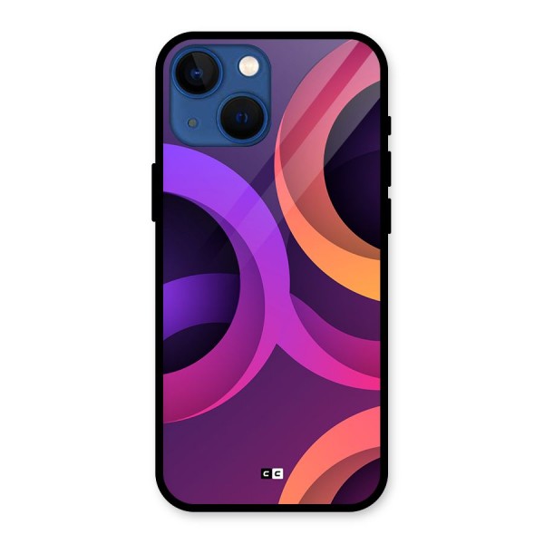 Gradient Rings Glass Back Case for iPhone 13 Mini