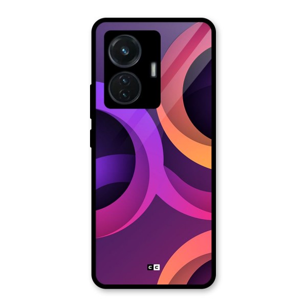 Gradient Rings Glass Back Case for iQOO Z6 44W