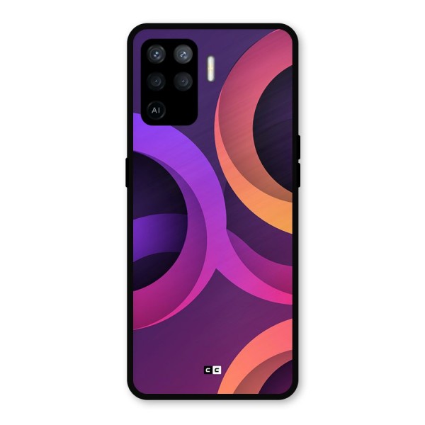 Gradient Rings Metal Back Case for Oppo F19 Pro