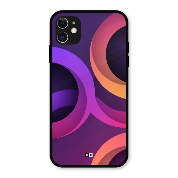 Gradient Rings Metal Back Case for iPhone 11