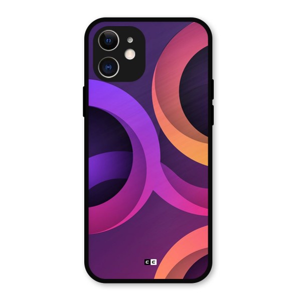 Gradient Rings Metal Back Case for iPhone 12