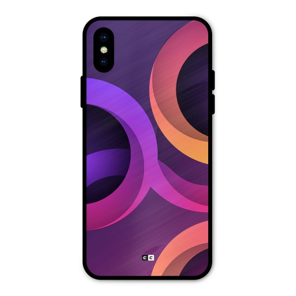 Gradient Rings Metal Back Case for iPhone XS