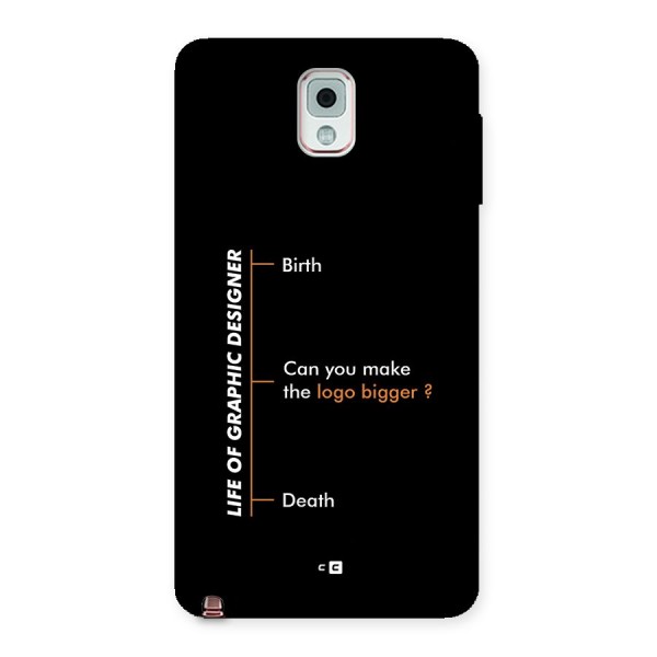 Graphic Designer Life Back Case for Galaxy Note 3