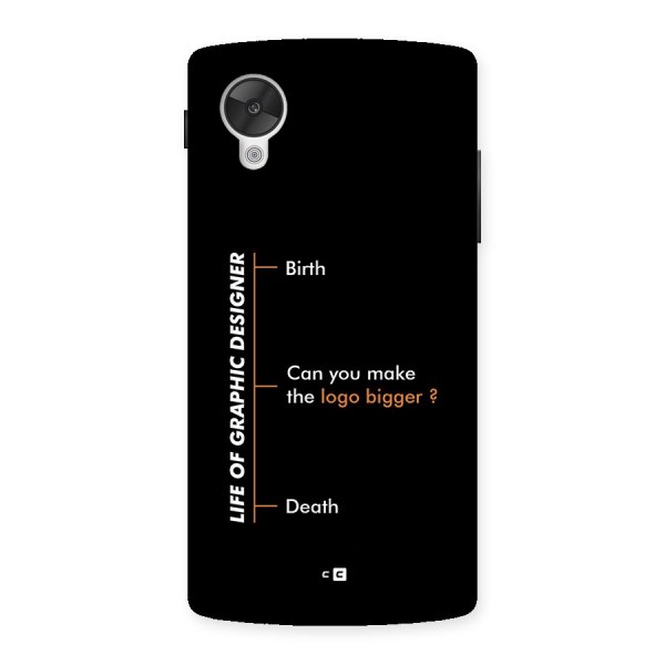 Graphic Designer Life Back Case for Google Nexus 5