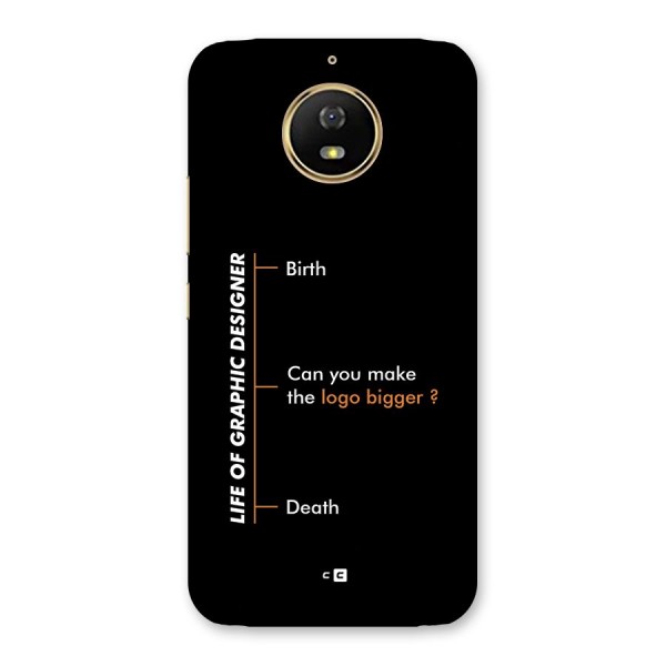 Graphic Designer Life Back Case for Moto G5s