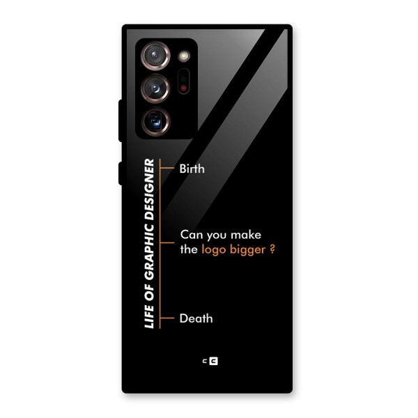 Graphic Designer Life Glass Back Case for Galaxy Note 20 Ultra 5G