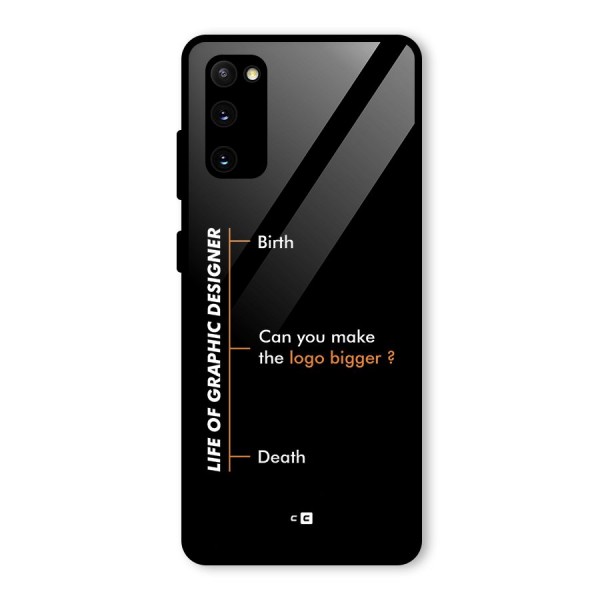 Graphic Designer Life Glass Back Case for Galaxy S20 FE 5G