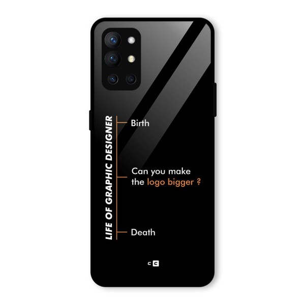 Graphic Designer Life Glass Back Case for OnePlus 9R