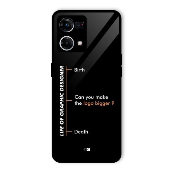 Graphic Designer Life Glass Back Case for Oppo F21 Pro 4G