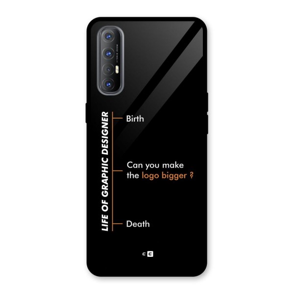 Graphic Designer Life Glass Back Case for Oppo Reno3 Pro