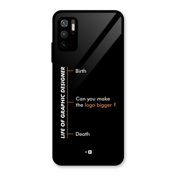 Graphic Designer Life Glass Back Case for Poco M3 Pro 5G