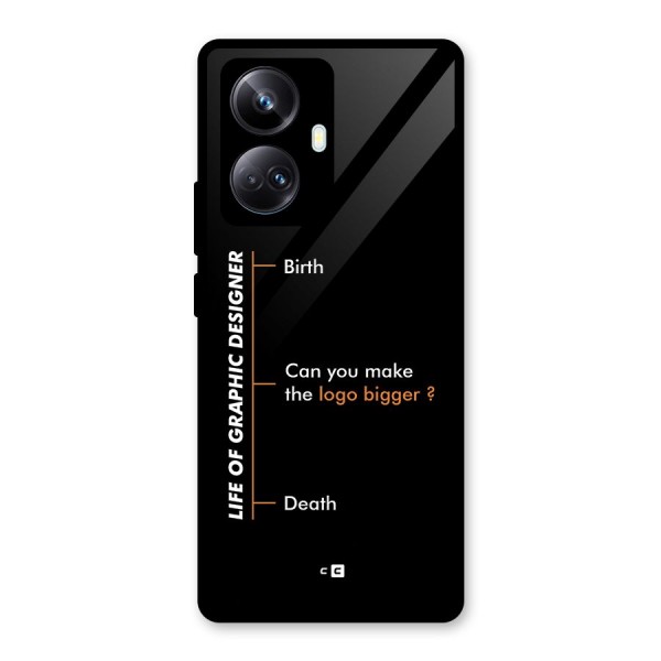 Graphic Designer Life Glass Back Case for Realme 10 Pro Plus