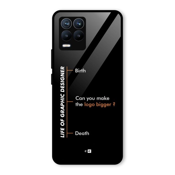 Graphic Designer Life Glass Back Case for Realme 8 Pro