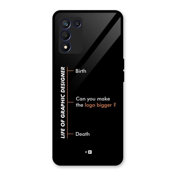 Graphic Designer Life Glass Back Case for Realme 9 5G Speed