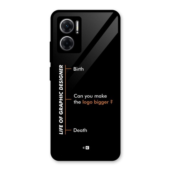 Graphic Designer Life Glass Back Case for Redmi 11 Prime 5G