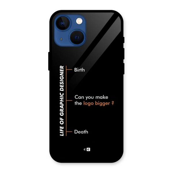 Graphic Designer Life Glass Back Case for iPhone 13 Mini