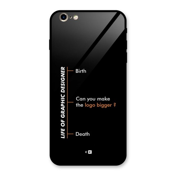 Graphic Designer Life Glass Back Case for iPhone 6 Plus 6S Plus