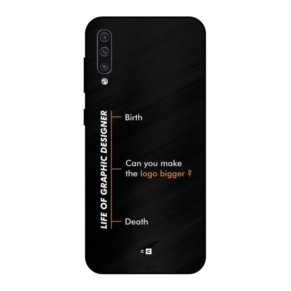 Graphic Designer Life Metal Back Case for Galaxy A30s