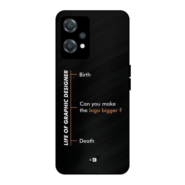 Graphic Designer Life Metal Back Case for OnePlus Nord CE 2 Lite 5G