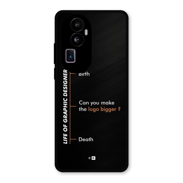 Graphic Designer Life Metal Back Case for Oppo Reno10 Pro Plus