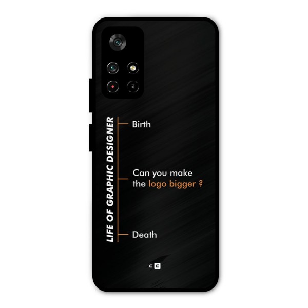 Graphic Designer Life Metal Back Case for Poco M4 Pro 5G