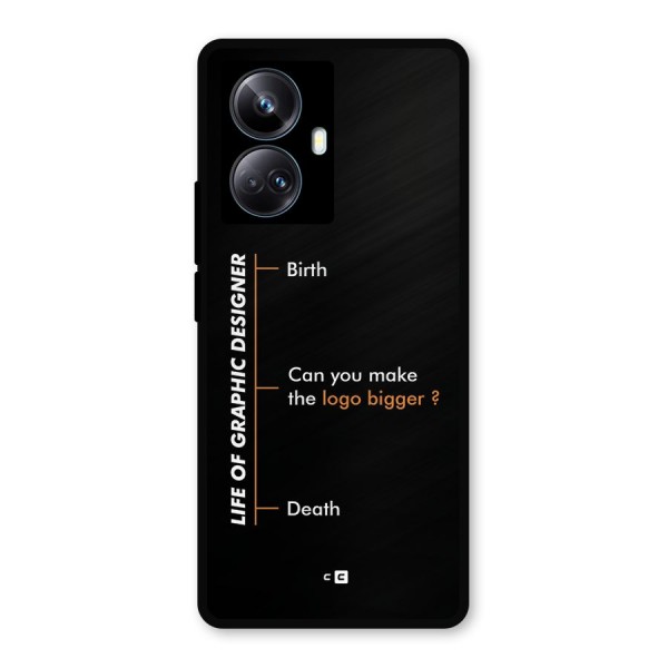 Graphic Designer Life Metal Back Case for Realme 10 Pro Plus