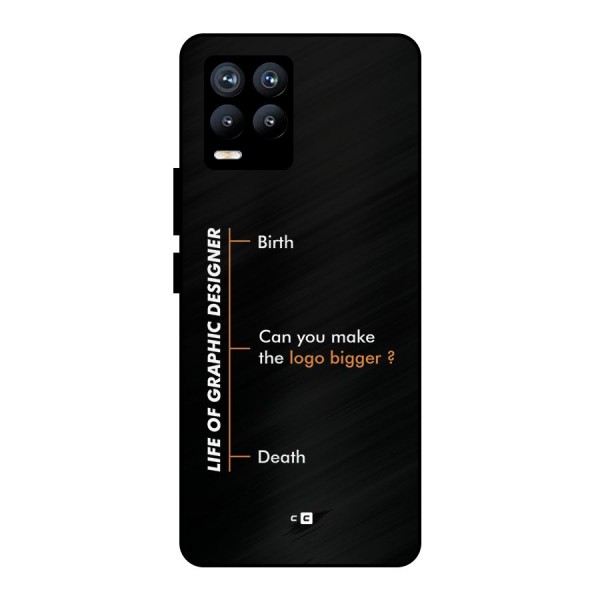 Graphic Designer Life Metal Back Case for Realme 8 Pro