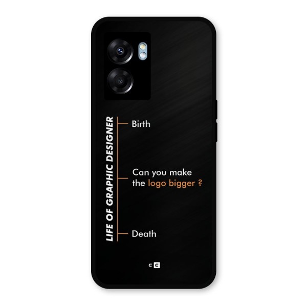 Graphic Designer Life Metal Back Case for Realme Narzo 50 5G