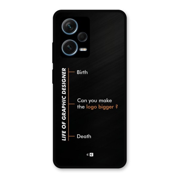 Graphic Designer Life Metal Back Case for Redmi Note 12 Pro Plus 5G