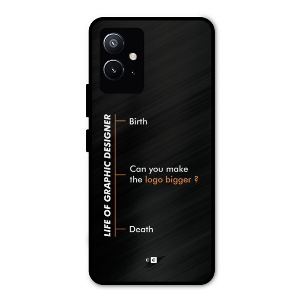 Graphic Designer Life Metal Back Case for Vivo T1 5G