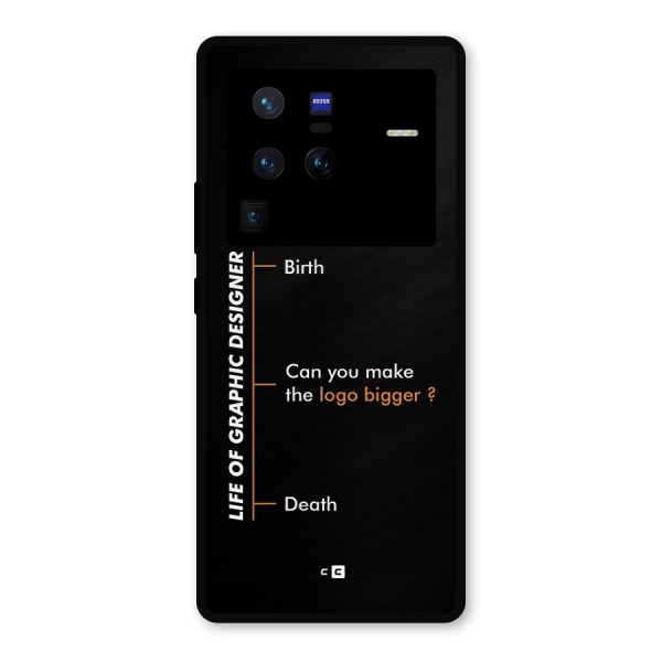 Graphic Designer Life Metal Back Case for Vivo X80 Pro