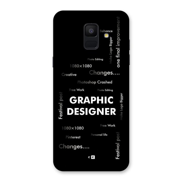 Graphic Designer Struggles Back Case for Galaxy A6 (2018)