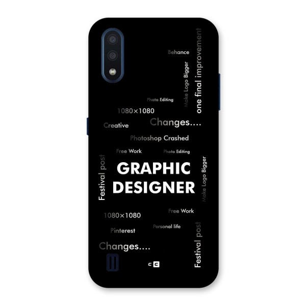 Graphic Designer Struggles Back Case for Galaxy M01