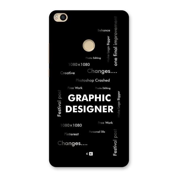 Graphic Designer Struggles Back Case for Mi Max 2
