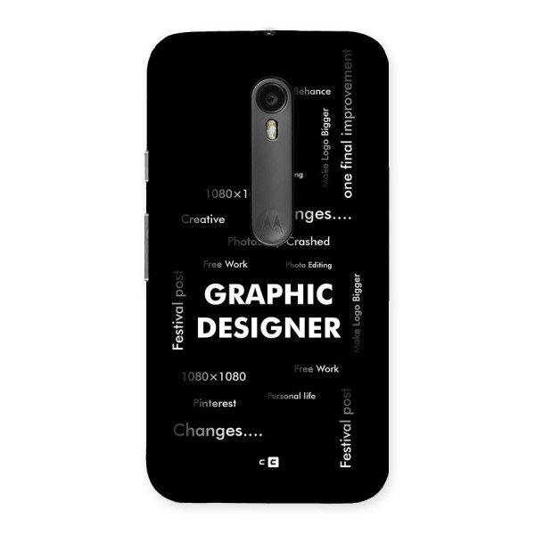 Graphic Designer Struggles Back Case for Moto G3