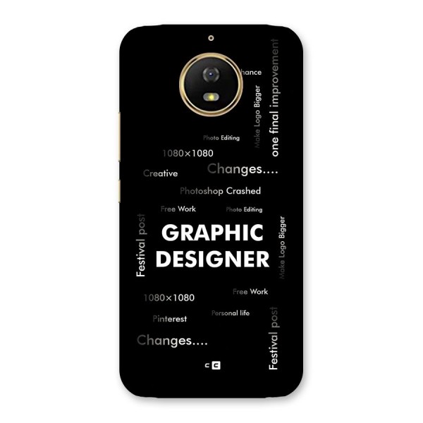 Graphic Designer Struggles Back Case for Moto G5s