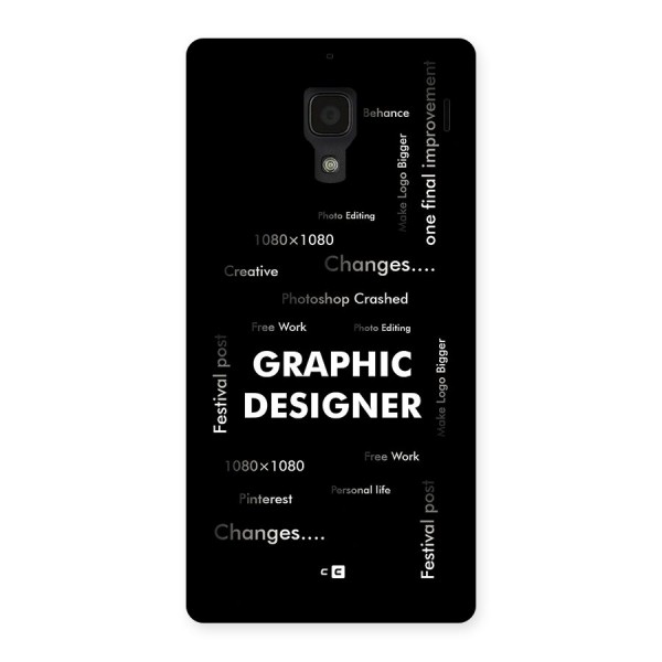 Graphic Designer Struggles Back Case for Redmi 1s