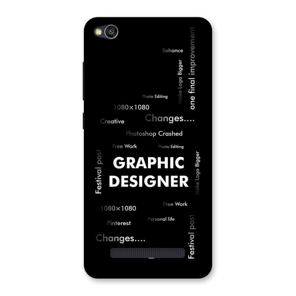 Graphic Designer Struggles Back Case for Redmi 4A